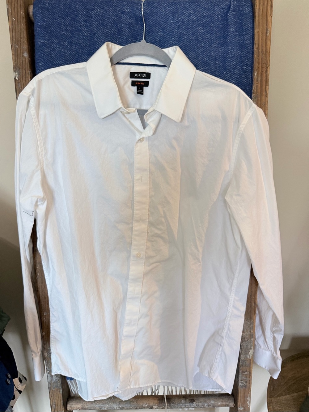 Apt. 9 White Men's Long-Sleeve Button-Up Shirt slim fit